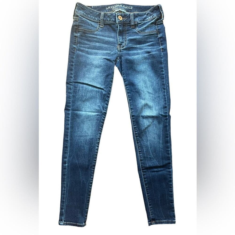 American Eagle Jegging Jeans Womens Size 2 SHORT Super Stretch Medium Wash